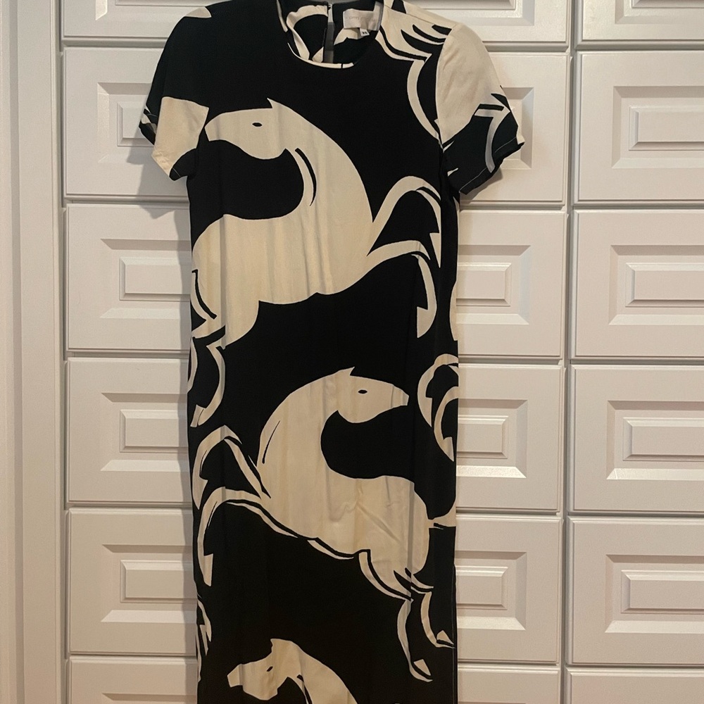 Anthropologie navy maxi dress